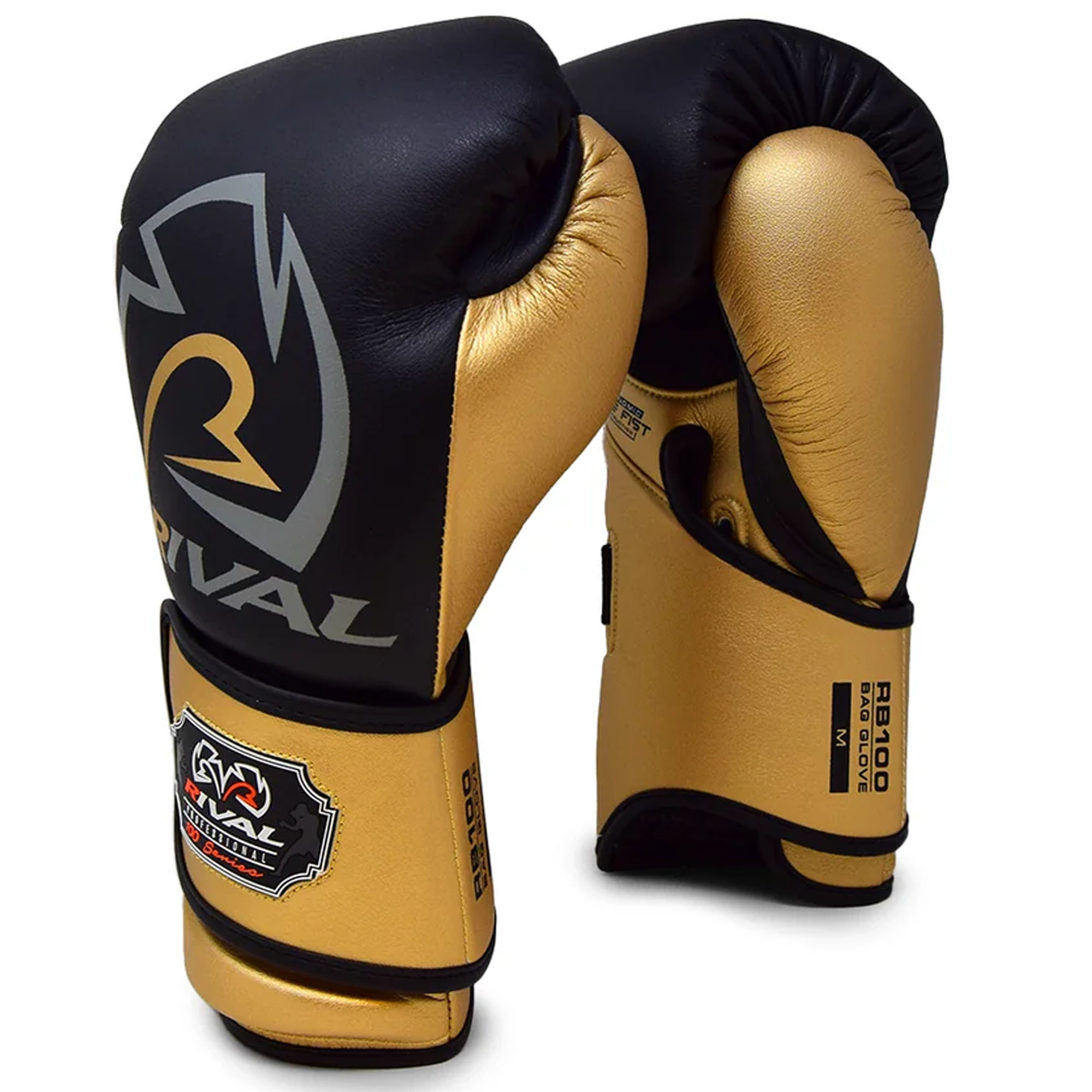 Rival RB100-プロフェッショナル バッグ・グローブ/ブルー×シルバー RIVAL Boxing RB100 Professional Bag Gloves, Handcrafted